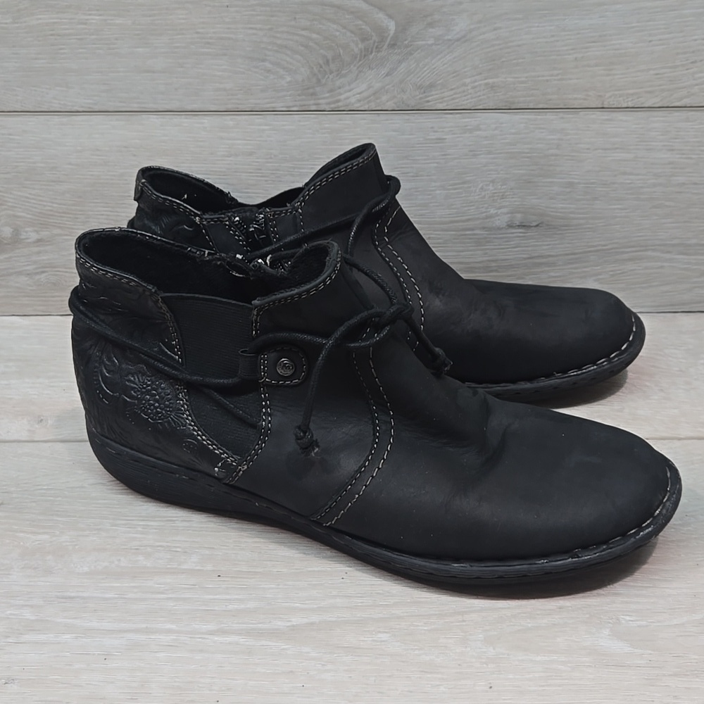 Earth Origins Women Tamara Trista Black Leather Shoes Boots Shoes Sz 10M